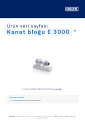 Kanat bloğu E 3000  * Ürün veri sayfası TR