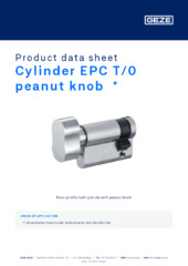 Cylinder EPC T/0 peanut knob  * Product data sheet EN