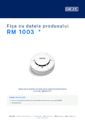 RM 1003  * Fișa cu datele produsului RO