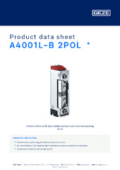 A4001L-B 2POL  * Product data sheet EN