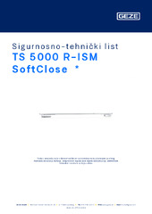 TS 5000 R-ISM SoftClose  * Sigurnosno-tehnički list HR