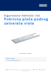 Pokrivna ploča podnog zatvarača vrata Sigurnosno-tehnički list HR