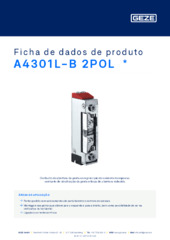 A4301L-B 2POL  * Ficha de dados de produto PT