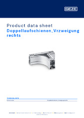 Doppellaufschienen_Vrzweigung rechts Product data sheet EN