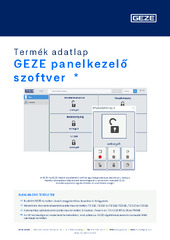 GEZE panelkezelő szoftver  * Termék adatlap HU