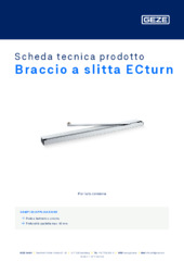 Braccio a slitta ECturn Scheda tecnica prodotto IT