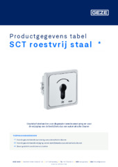 SCT roestvrij staal  * Productgegevens tabel NL