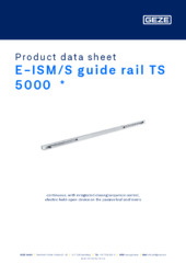 E-ISM/S guide rail TS 5000  * Product data sheet EN