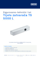 Tijelo zatvarača TS 5000 L Sigurnosno-tehnički list HR