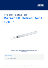 Variabelt deksel for E 170  * Produktdatablad NB