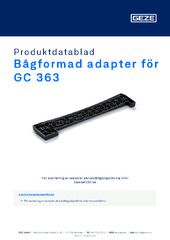 Bågformad adapter för GC 363 Produktdatablad SV