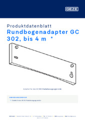 Rundbogenadapter GC 302, bis 4 m  * Produktdatenblatt DE