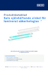 Sats självhäftande vinkel för laminerat säkerhetsglas  * Produktdatablad SV