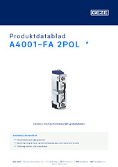 A4001-FA 2POL  * Produktdatablad DA