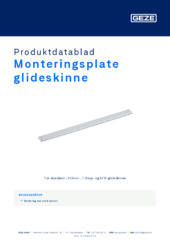 Monteringsplate glideskinne Produktdatablad NB