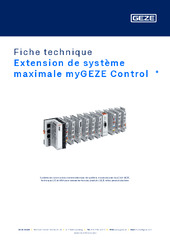 Extension de système maximale myGEZE Control  * Fiche technique FR