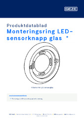 Montagering LED Sensortaster Glas Produktdatablad SV