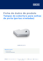 Tampas de cobertura para calhas de porta (portas niveladas) Ficha de dados de produto PT