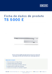 TS 5000 E Ficha de dados de produto PT