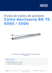 Calha deslizante BG TS 5000 / 3000 Ficha de dados de produto PT