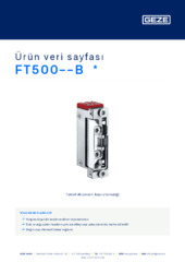 FT500--B  * Ürün veri sayfası TR