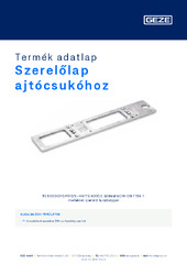 Szerelőlap ajtócsukóhoz Termék adatlap HU