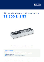 TS 500 N EN3 Ficha de datos del producto ES
