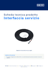 Interfaccia servizio Scheda tecnica prodotto IT