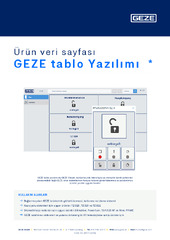 GEZE tablo Yazılımı  * Ürün veri sayfası TR