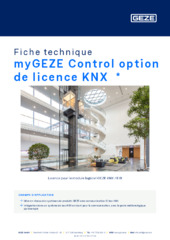 myGEZE Control option de licence KNX  * Fiche technique FR