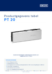 PT 20 Productgegevens tabel NL