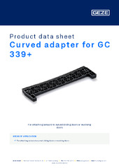 Curved adapter for GC 339+ Product data sheet EN