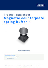 Magnetic counterplate spring buffer  * Product data sheet EN