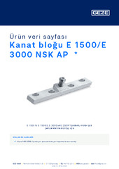 Kanat bloğu E 1500/E 3000 NSK AP  * Ürün veri sayfası TR
