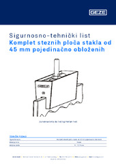 Komplet steznih ploča stakla od 45 mm pojedinačno obloženih Sigurnosno-tehnički list HR