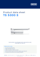 TS 5000 S Product data sheet EN