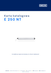 E 250 NT Karta katalogowa PL