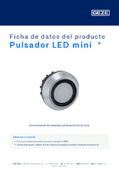 Pulsador LED mini  * Ficha de datos del producto ES