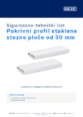 Pokrivni profil staklene stezne ploče od 30 mm Sigurnosno-tehnički list HR