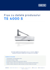 TS 4000 S Fișa cu datele produsului RO