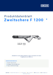 Zweitschere F 1200  * Produktdatenblatt DE