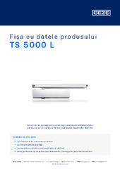 TS 5000 L Fișa cu datele produsului RO