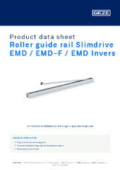 Roller guide rail Slimdrive EMD / EMD-F / EMD Invers Product data sheet EN