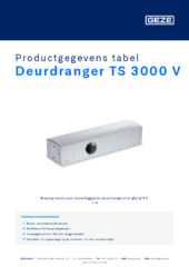 Deurdranger TS 3000 V Productgegevens tabel NL