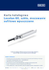 Levolan 60, szkło, mocowanie sufitowe wpuszczane Karta katalogowa PL