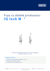 IQ lock M  * Fișa cu datele produsului RO