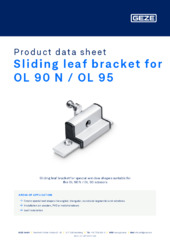 Sliding leaf bracket for OL 90 N / OL 95 Product data sheet EN