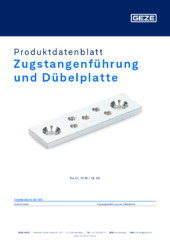 Zugstangenführung und Dübelplatte Produktdatenblatt DE
