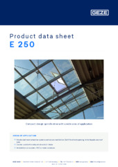 E 250 Product data sheet EN