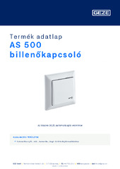 AS 500 billenőkapcsoló Termék adatlap HU